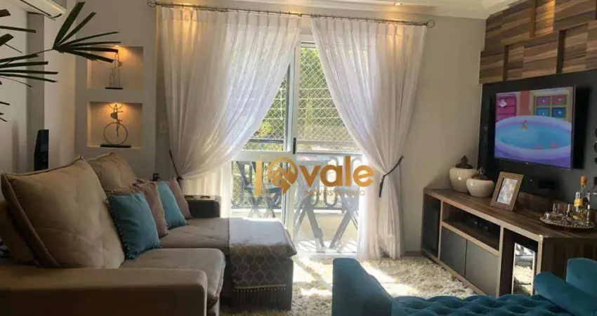 Apartamento com 3 dormitórios à venda, 87 m² - jardim marister - jacareí/sp