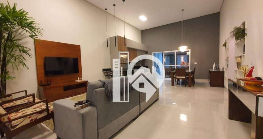 Projeto MODERNO de casa Térrea com pé direto duplo em Condomínio Residencial - Pindamonhangaba/SP