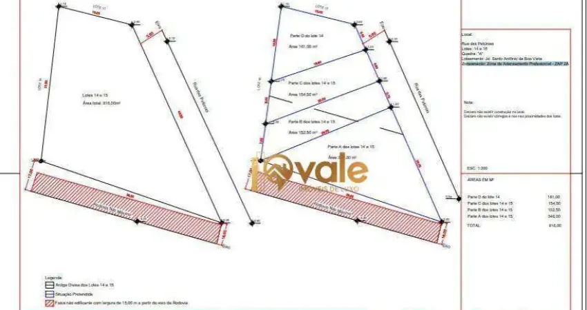 Terreno à venda, 348 m² - jardim santo antônio da boa vista - jacareí/sp