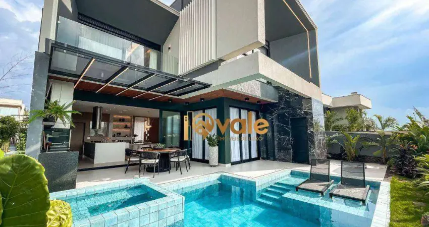 Casa porta fechada com 3 suítes à venda, 495 m², automação e piscina aquecida condomínio alphaville - sjcampos/sp