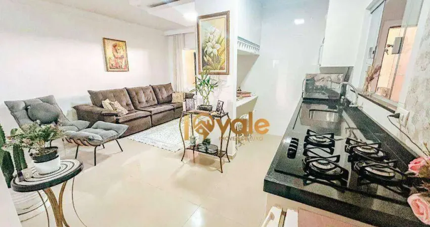 Casa com 3 dormitórios à venda, 80 m² - villa branca - jacareí/sp