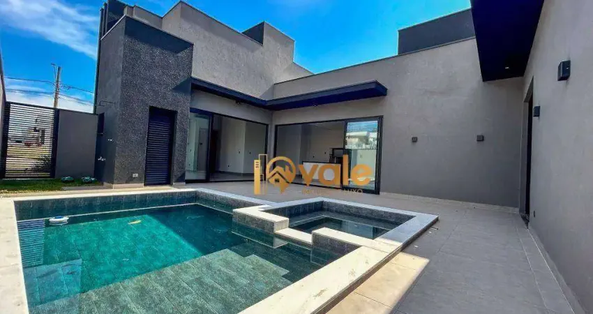 Casa com 3 dormitórios à venda, 160 m² no condomínio terras do vale - caçapava/sp