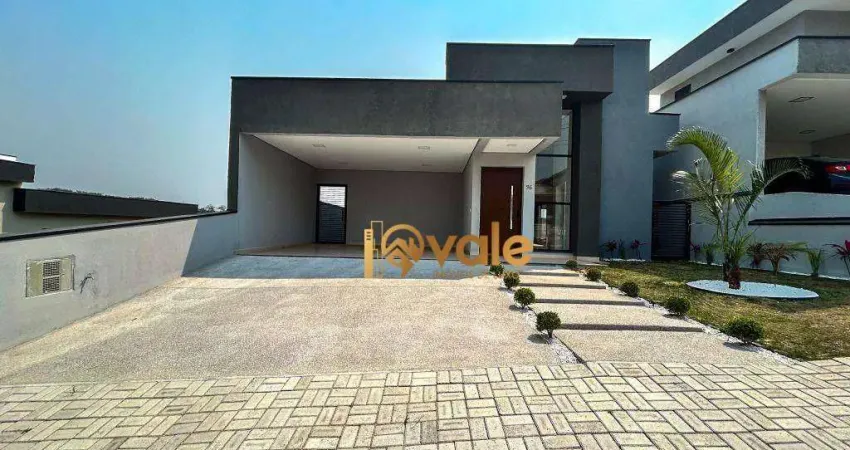 Casa com 3 dormitórios à venda, 190 m² no condominio santa mônica - caçapava/sp