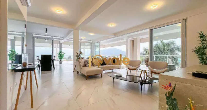 Cobertura à venda vista mar com 3 suítes, 500 m² na praia do itaguá - ubatuba/sp