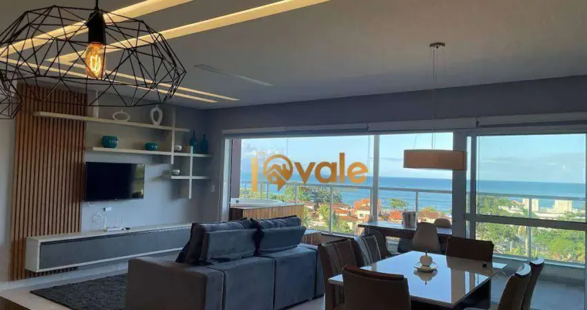 Cobertura vista mar com 3 dormitórios à venda, 160 m²- toninhas - ubatuba/sp