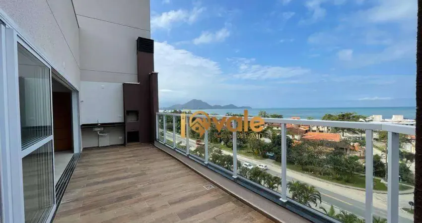 Cobertura vista mar com 3 dormitórios à venda, 160 m² - toninhas - ubatuba/sp