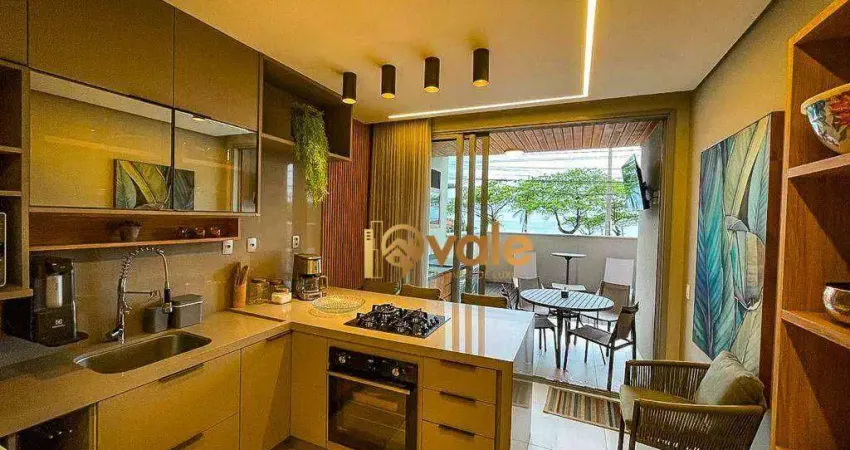 Apartamento com 2 dormitórios frente mar à venda, 100 m²- praia grande - ubatuba/sp