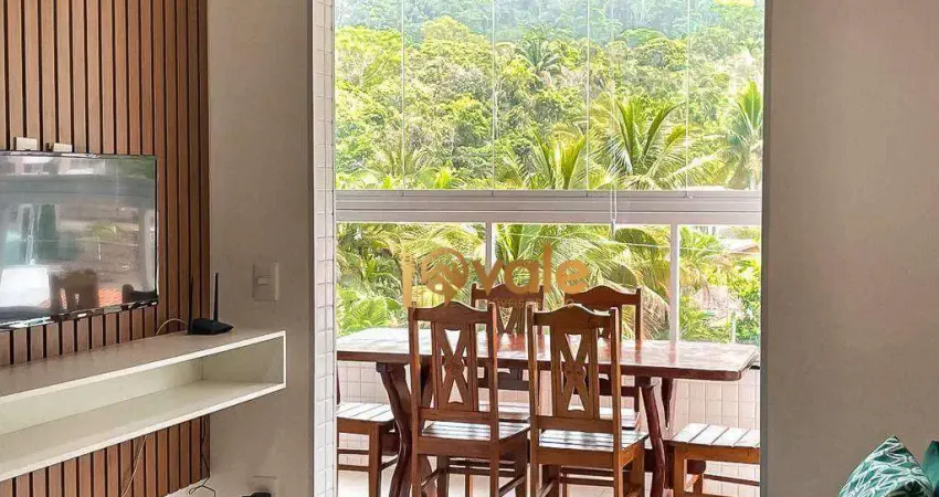 Apartamento com 2 dormitórios à venda, 64 m²- acarau - ubatuba/sp