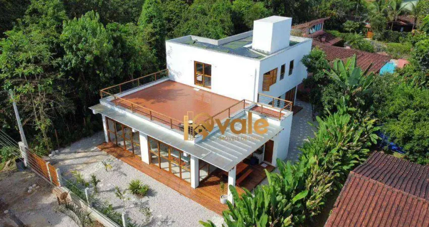 Casa com 4 dormitórios à venda, 273 m² - praia do itamambuca - ubatuba/sp