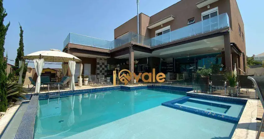 Casa de luxo mobiliada com 4 suítes à venda, 600 m² de alto luxo no condomínio reserva do paratehy - sjcampos/sp