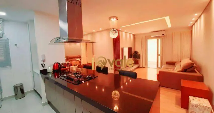 Apartamento com 3 dormitórios à venda, 83 m² - rio abaixo - jacareí/sp