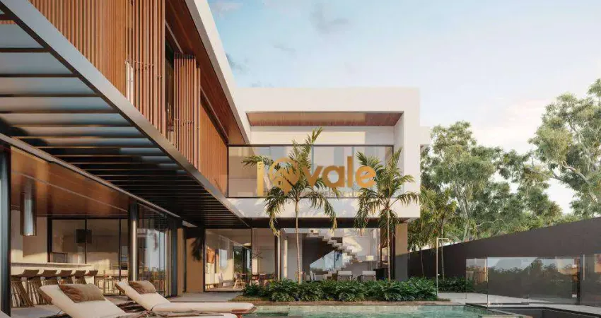 Casa de alto luxo em construção com projeto contemporâneo à venda,  condomínio reserva do paratehy - sjcampos/sp