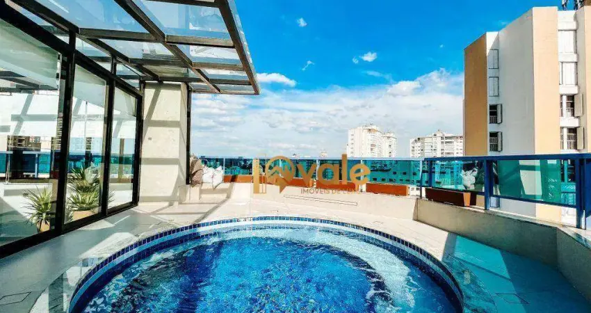 Cobertura / locação - 4 dormitórios (suítes), 346 m² - vila adyana - sjcampos/sp