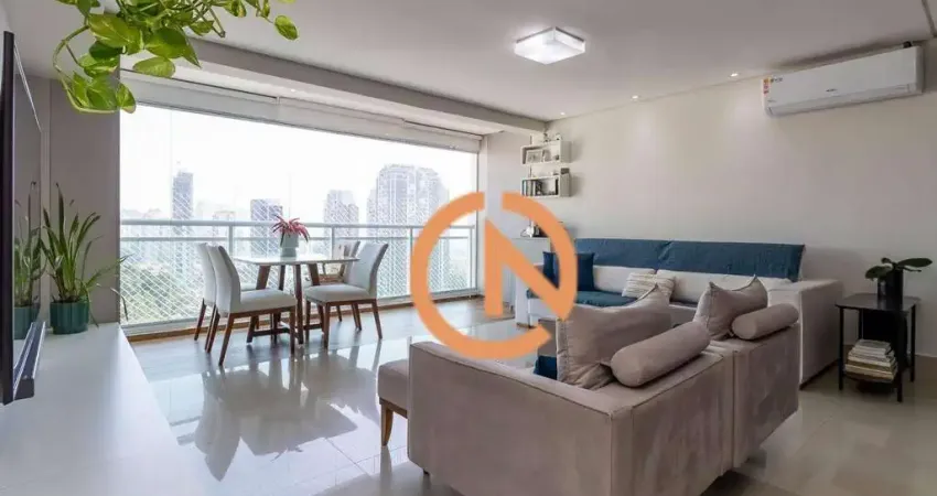 Cobertura duplex mobiliada no Brooklin com amplo terraço e vista livre