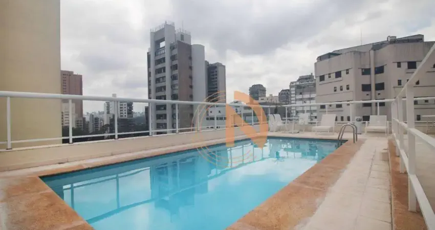 Apartamento reformado na vila nova conceição com1 dormitório, 1 vaga e lazer completo