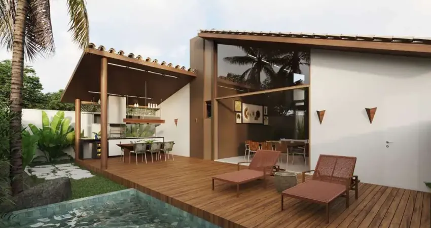 Casa em condomínio fechado com 3 quartos à venda na Coroa Vermelha, Santa Cruz Cabrália 