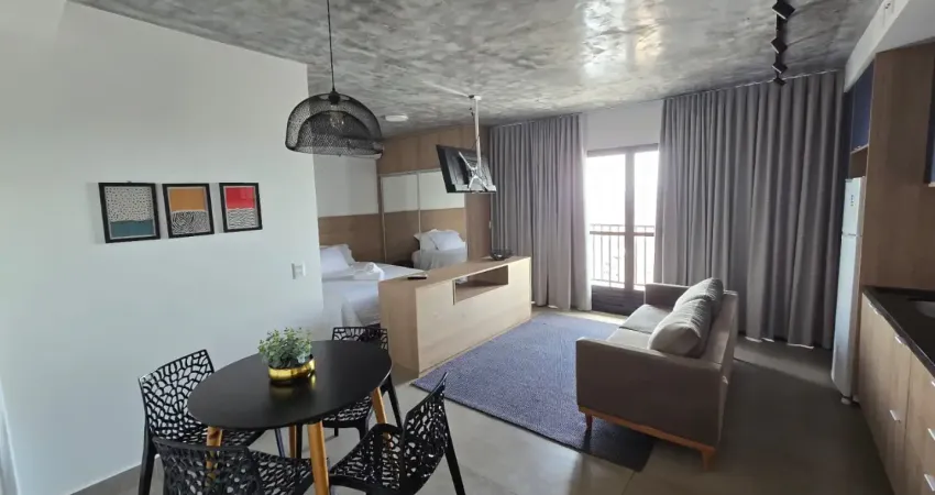 Flat com piscina no 38 andar, 4 saloes de festas, sauna, academia, mobiliado e decorado