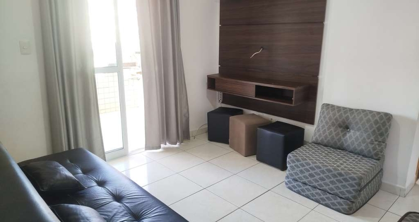 Apartamento para locação na Aviação, Praia Grande-SP: 1 quarto, 1 suíte, 1 sala, 2 banheiros, 1 vaga, 54,70m². Confira!