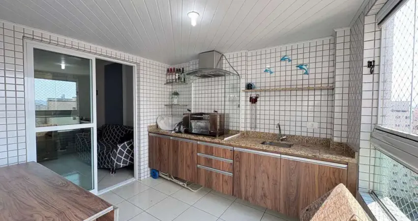 Apartamento com 2 vagas de garagem, vista mar à venda em praia grande
