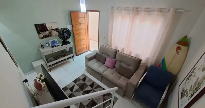 Sobrado de condomínio com vaga privativa no bairro caiçara em praia grande