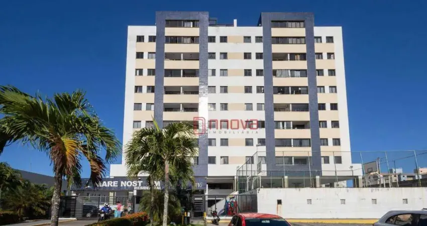 Aluga ótimo apartamento com 2 quartos sendo um suíte, decorado, varanda, armários, 50 m² por R$ 1.900/mês - Centro - Lauro de Freitas/BA