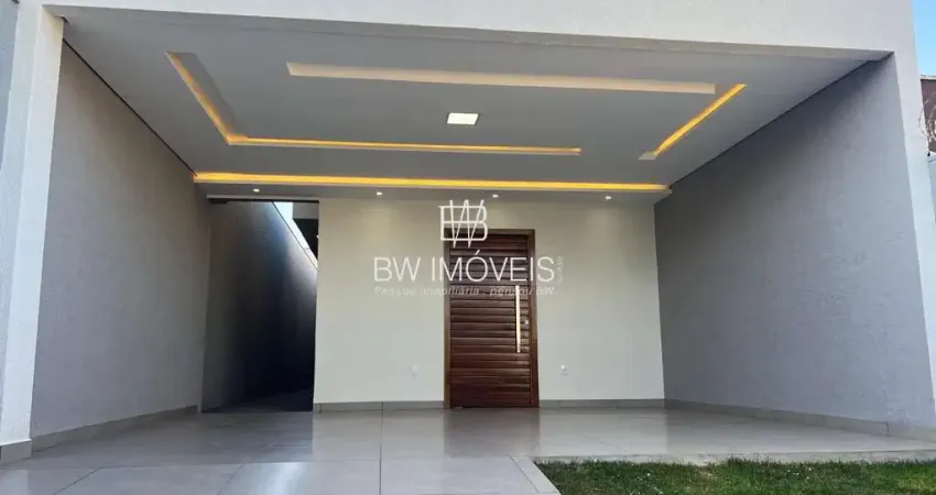 Casa, 3Q 1 suíte, NOVA, Alto padrão de acabamento, Área gourmet, Setor 3 Marias, Goiânia