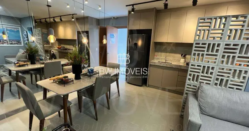 Apartamento 1 quarto compacto, lazer completo, fino acampamento.