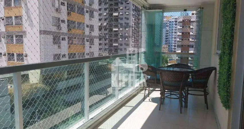 Apartamento com 3 quartos, vranda gourmet, lazer total, 2 vagas de garagem, 123m² por R$ 1.200.000,00 - Icaraí - Niterói/RJ