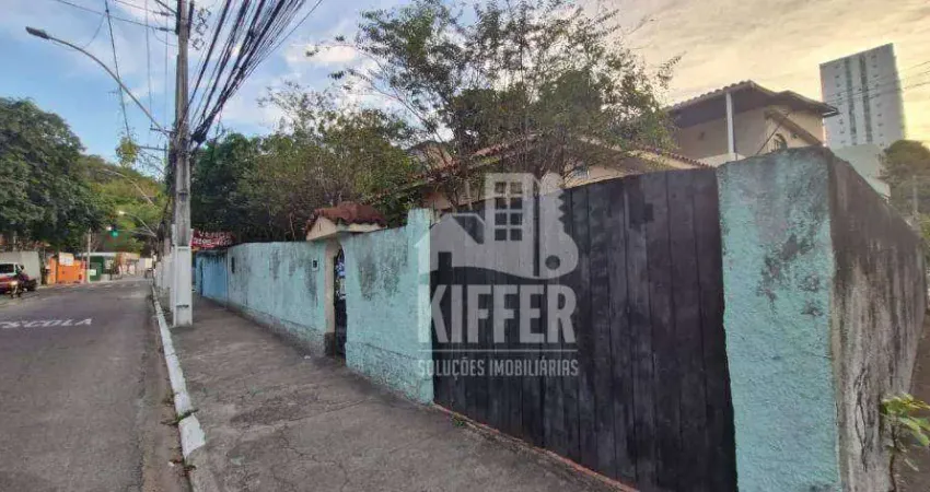 Terreno 859m² c/ 2 casas no fonseca: acesso duplo e potencial construtivo único