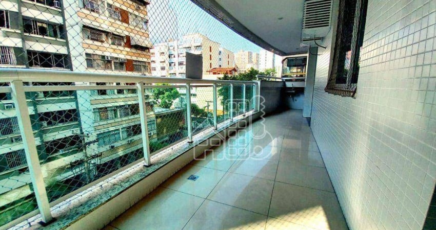 Apartamento com 3 quartos para alugar, 110 m² por R$ 6.861/mês - Icaraí - Niterói/RJ