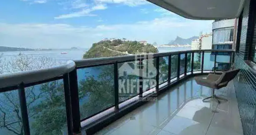 Apartamento com 4 dormitórios à venda, 236 m² por r$ 3.350.000,00 - boa viagem - niterói/rj