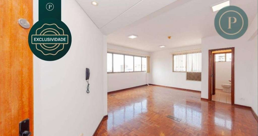 Conjunto comercial 36,19m2 privativos mais uma vaga de garagem, Batel, Curitiba PR