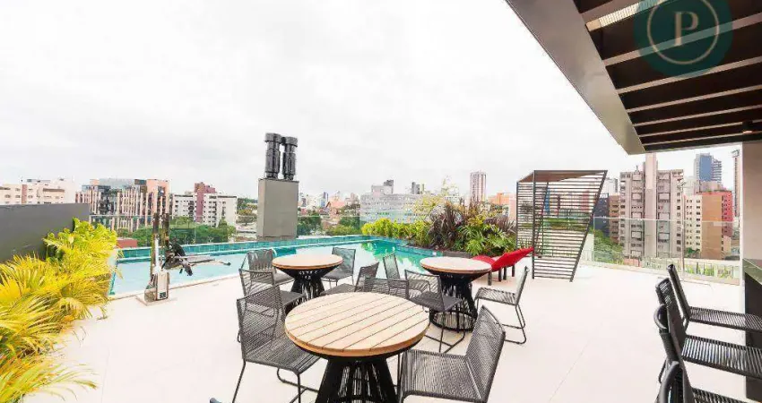 Apartamento com 1 dormitório para alugar, 31 m² por R$ 4.850/mês - Bigorrilho - Experimente o Atendimento Boutique!
