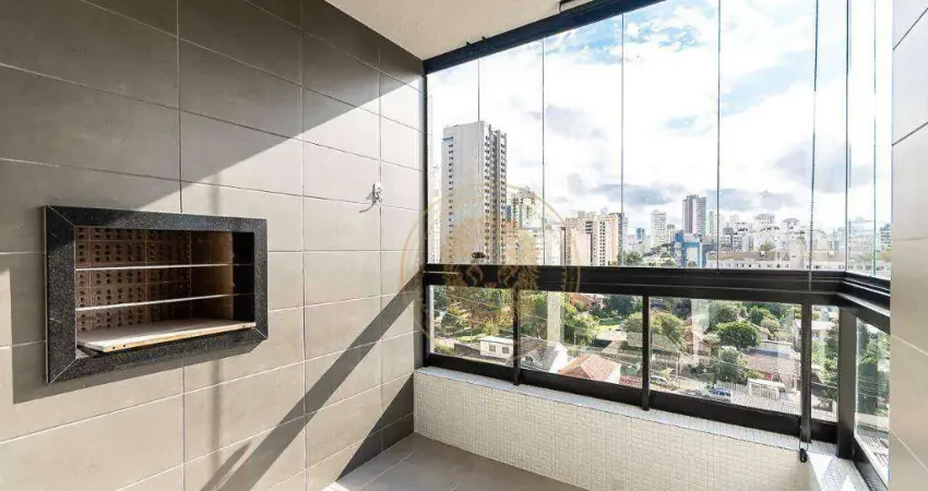 Apartamento com 2 dormitórios, sendo 1 suíte, para alugar, 74 m² - cristo rei - curitiba/pr