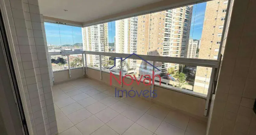 Apartamento com 3 dormitórios para alugar, 92 m² por R$ 5.300,00/mês - Ponta da Praia - Santos/SP