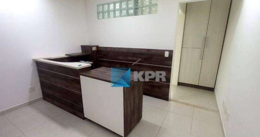 Sala à venda, 37 m², recepção, 2 salas, banheiro e 1 vaga de garagem! Ótimo negócio!