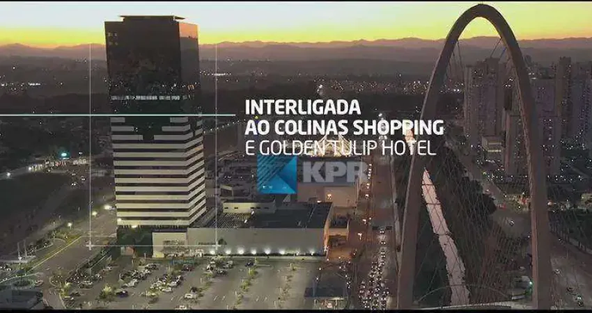 Sala para Locação, 53 m², 2 banheiros, com ar condicionado e 1 vaga, no Edifício Green Tower, no Shopping Colinas!