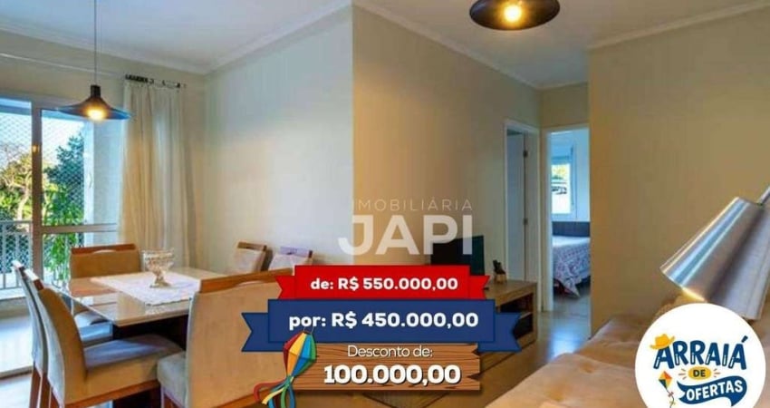 Apartamento com 2 dormitórios à venda, 67 m² por R$ 450.000,00 - Medeiros - Jundiaí/SP