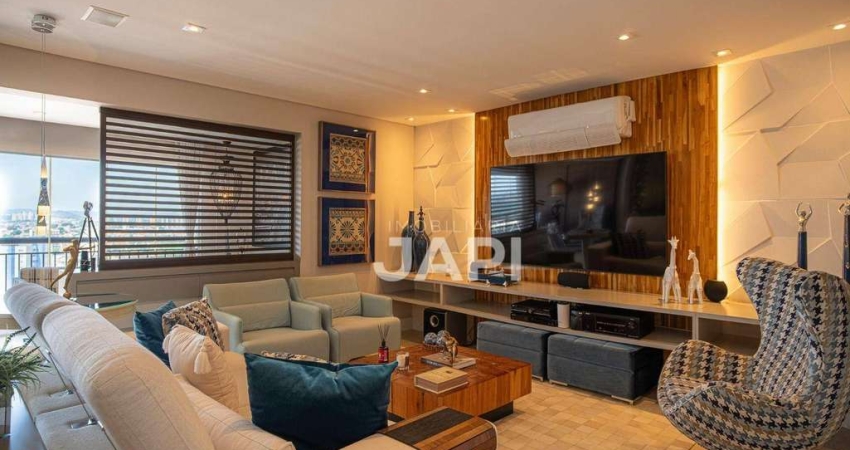 Apartamento Mobiliado com 3 dormitórios à venda, 155 m² por R$ 1.650.000 - Vila Arens II - Jundiaí/SP