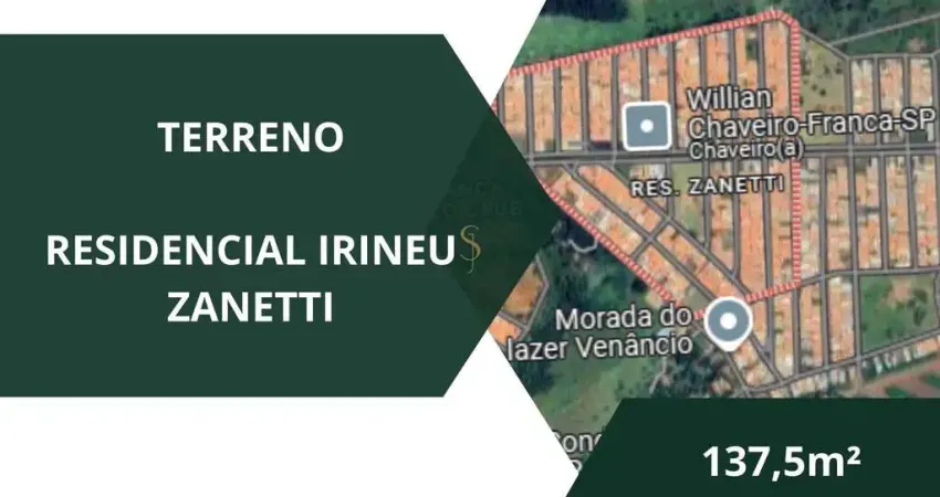 Terreno à venda no Residencial Irineu Zanetti, Franca 