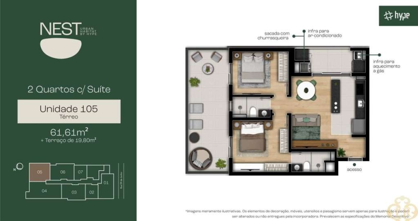 Nest Urban Habitat - Apartamento à venda no bairro Tingui - Curitiba/PR