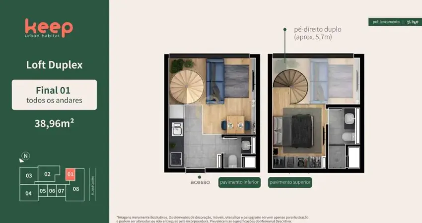 Keep urban habitat - apartamento à venda no bairro água verde - curitiba/pr