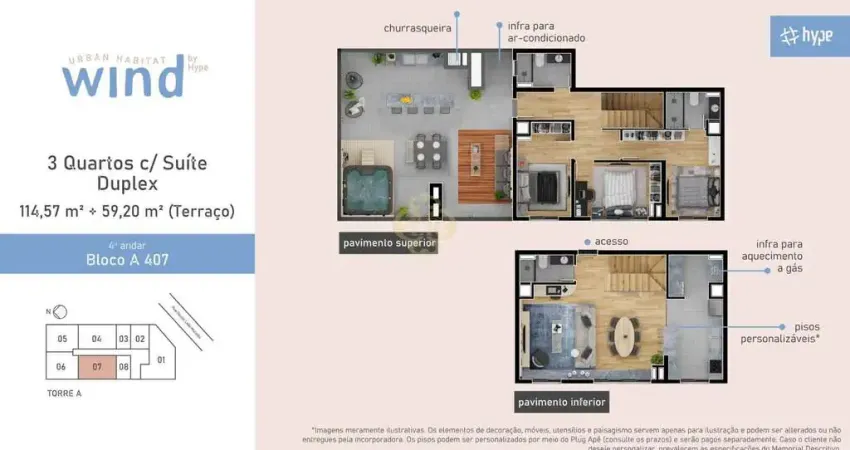 Wind urban habitat - apartamento à venda no bairro santa felicidade - curitiba/pr
