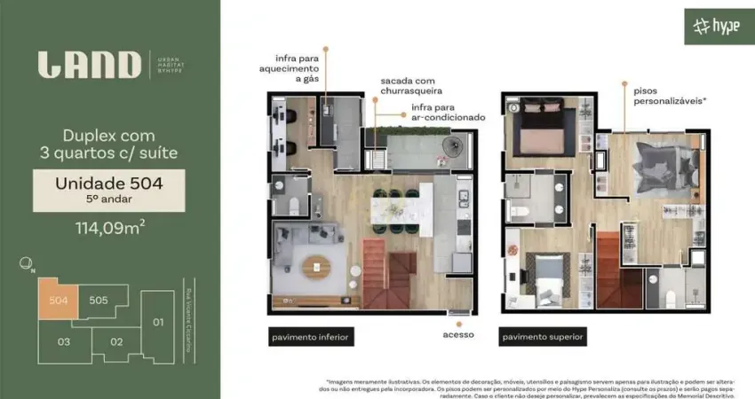 Land urban habitat - apartamento à venda no bairro boa vista - curitiba/pr