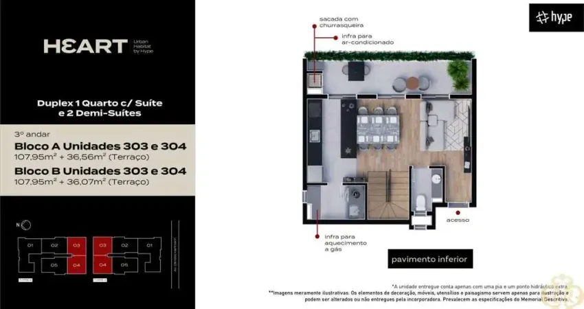 Heart Urban Habitat - Apartamento à venda no bairro Santa Felicidade - Curitiba/PR