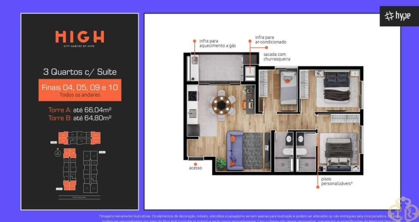 High City Habitat - Apartamento à venda no bairro Novo Mundo - Curitiba/PR