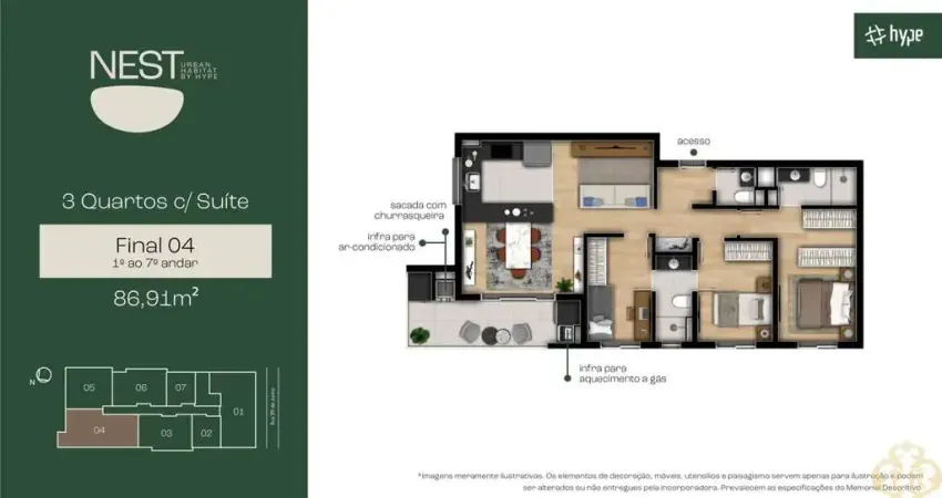 Nest Urban Habitat - Apartamento à venda no bairro Tingui - Curitiba/PR