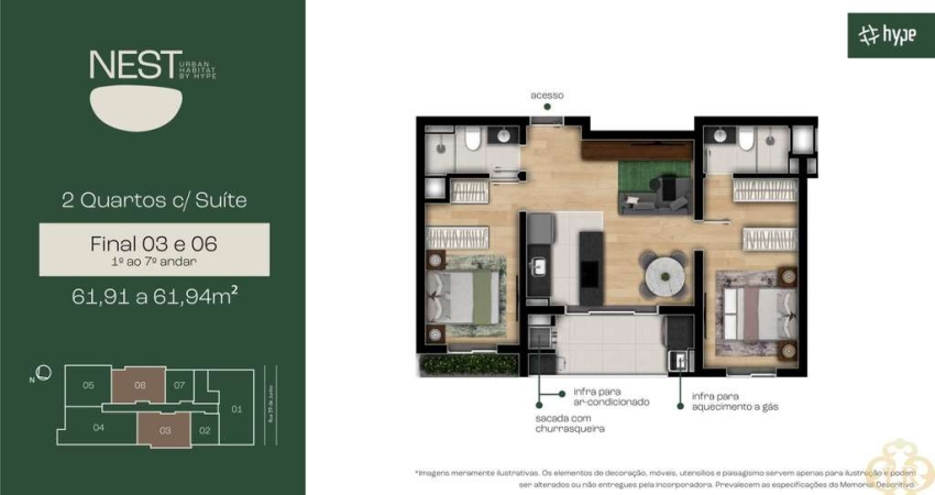 Nest Urban Habitat - Apartamento à venda no bairro Tingui - Curitiba/PR