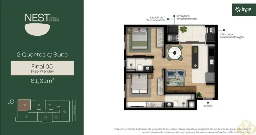 Nest Urban Habitat - Apartamento à venda no bairro Tingui - Curitiba/PR