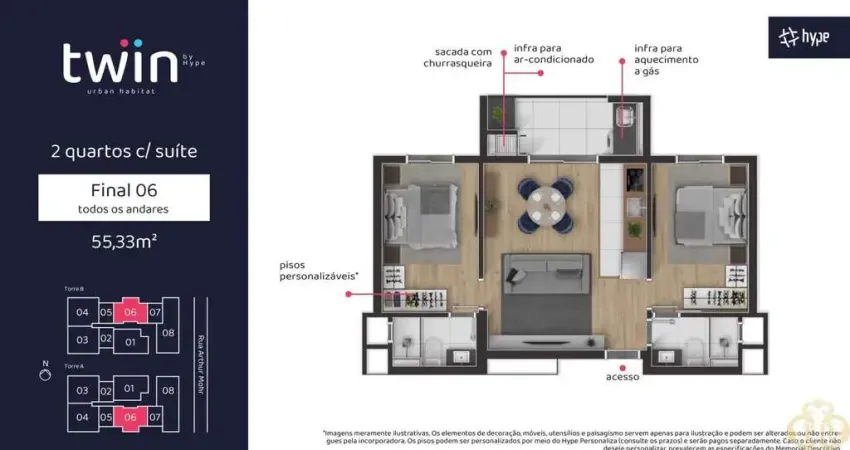Twin Urban Habitat - Apartamento à venda no bairro Portão - Curitiba/PR